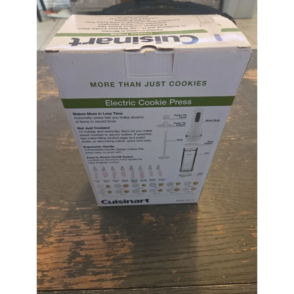 Cuisinart CCP-10 Electric Cookie Press with 12 Discs and 8 Decorating Tips -...